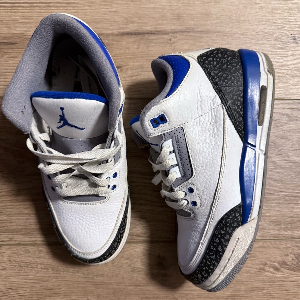 Air Jordan White and Blue Sneakers